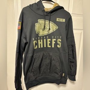 Kansas City Chiefs Salute to Service On Field Therma Hoodie
